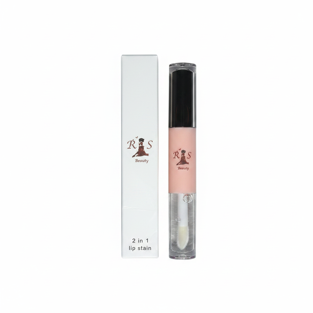 Encre à lèvres double tête hydratante longue durée à haute teneur en pigments Repulpant 2 en 1 Huile à lèvres à base transparente #2